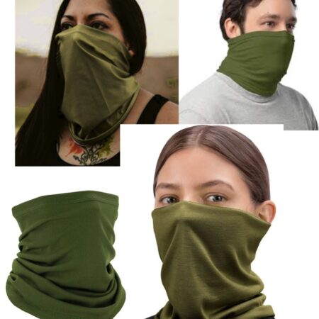 Military green neck gator 5 pack