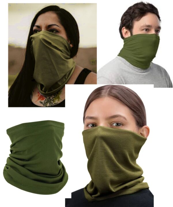 Military green neck gator 5 pack
